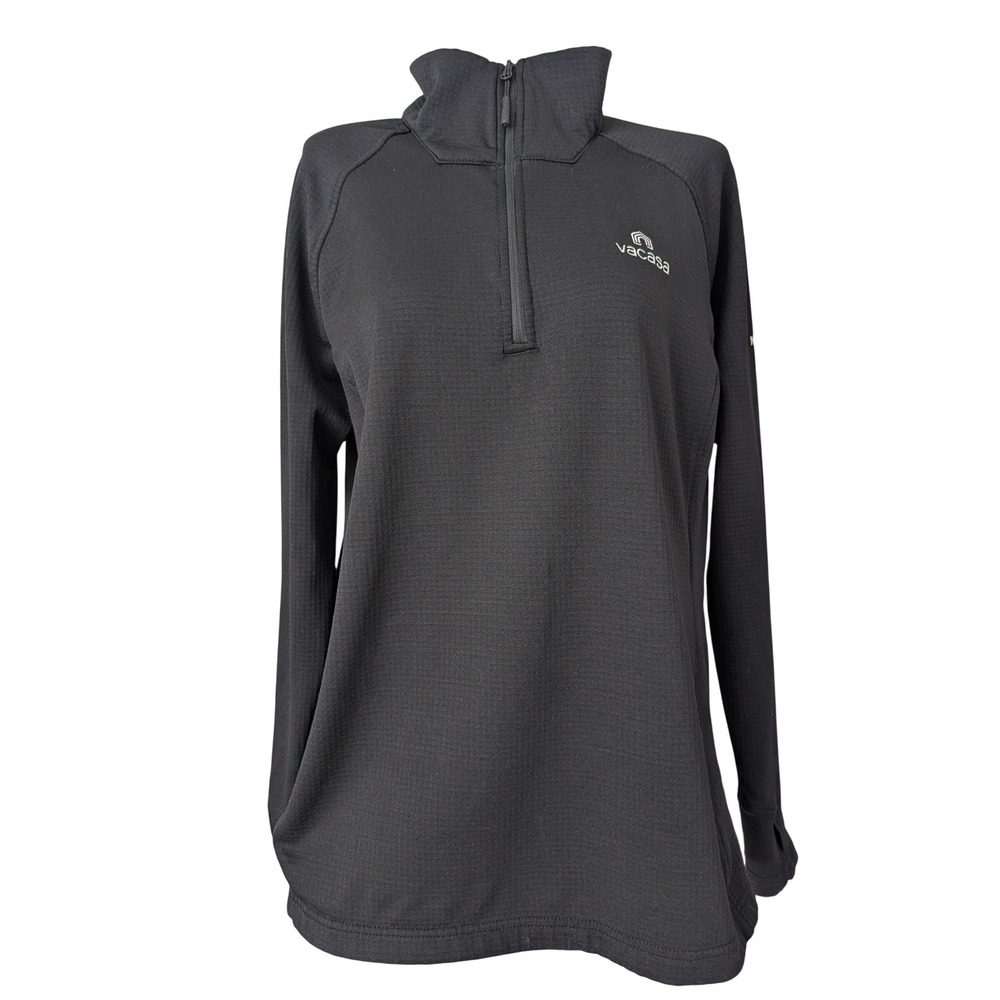 North Face Quarter Zip Tech Pullover Performance Fleece Women XL Logo Embroidery